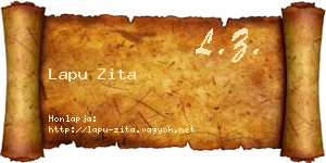 Lapu Zita névjegykártya