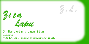 zita lapu business card